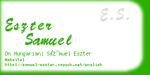 eszter samuel business card